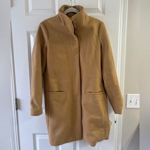 Old Navy Medium Soft Brushed Tan Funnel Neck Coat